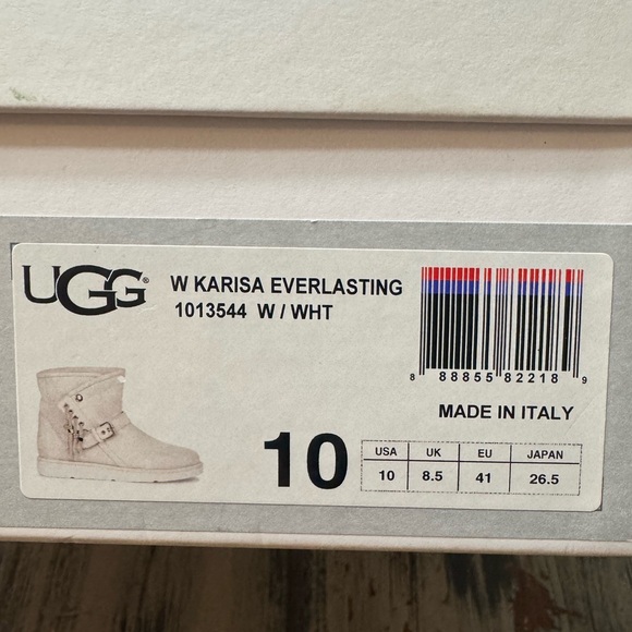 UGG Women's Karisa Everlasting Swarovski Glitter Charm Boots In White Size 10 - Picture 2 of 16
